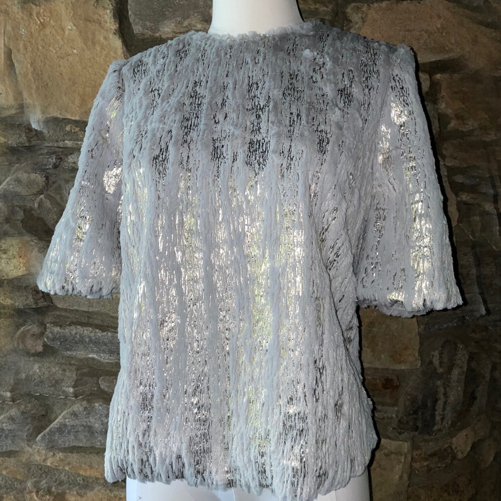 Bigio Collection Faux Fur Top
